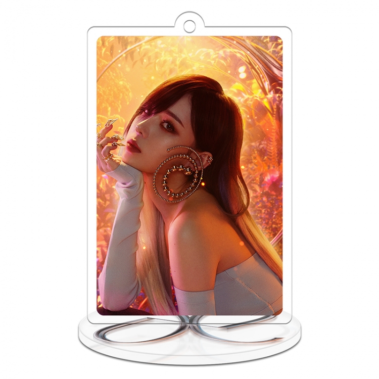 AESPA Korean girl group Acrylic rectangular small Stand Plates keychain pendant 