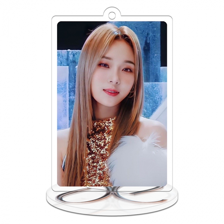 AESPA Korean girl group Acrylic rectangular small Stand Plates keychain pendant 