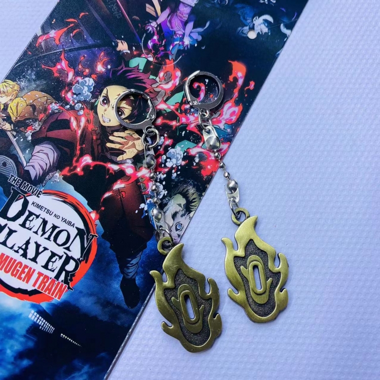 Demon Slayer Kimets Anime peripheral earrings pendant jewelry  1932