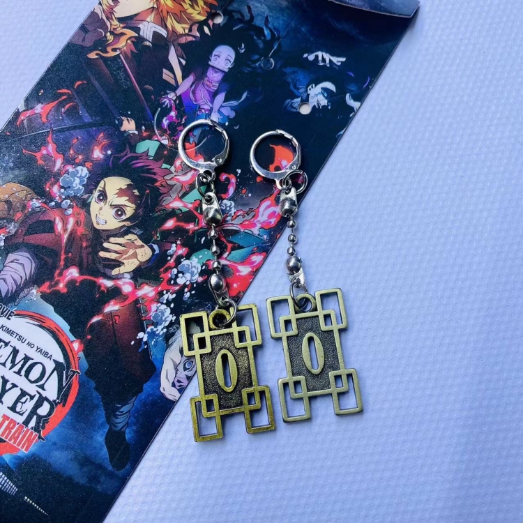 Demon Slayer Kimets Anime peripheral earrings pendant jewelry 1856