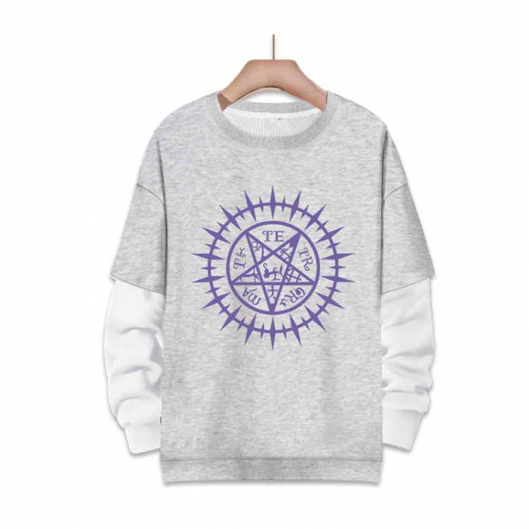 Kuroshitsuji Anime fake two-piece thick hooded sweater from S to 3XL