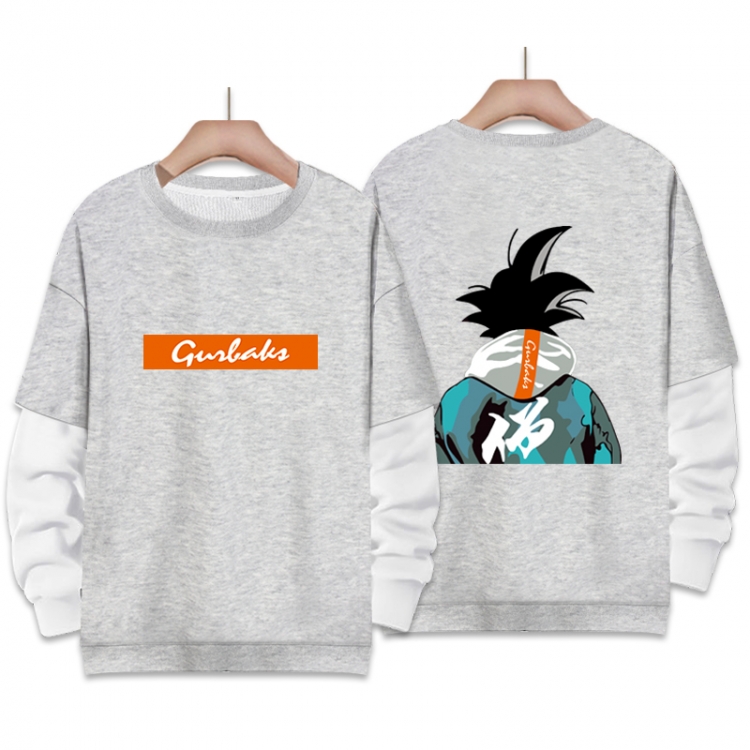 DRAGON BALL Anime fake two-piece thick round neck sweater from S to 3XL