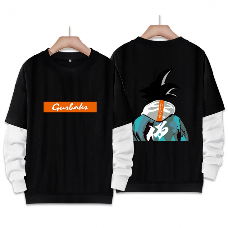 DRAGON BALL Anime fake two-piece thick round neck sweater from S to 3XL