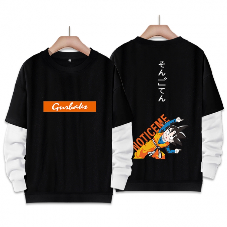 DRAGON BALL Anime fake two-piece thick round neck sweater from S to 3XL