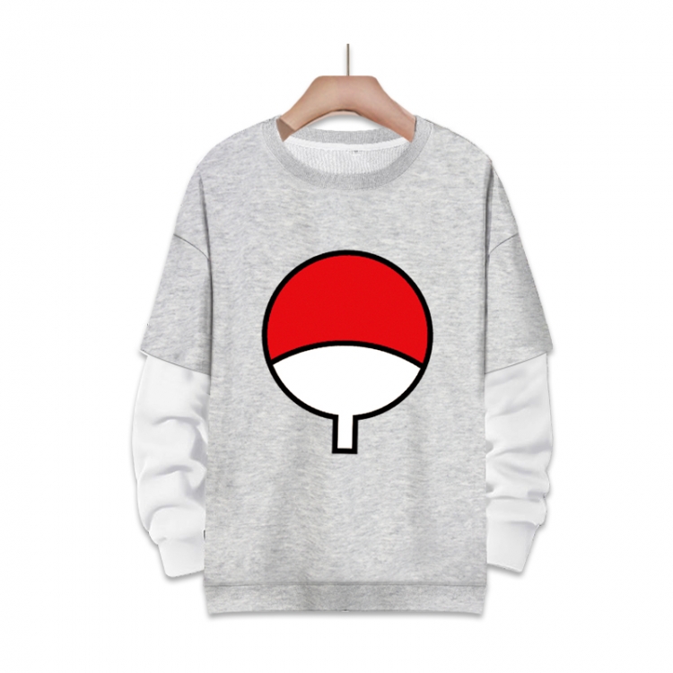 Naruto Anime fake two-piece thick round neck sweater from S to 3XL