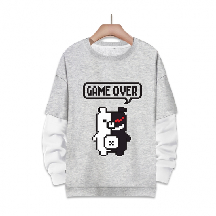 Dangan-Ronpa Anime fake two-piece thick round neck sweater from S to 3XL