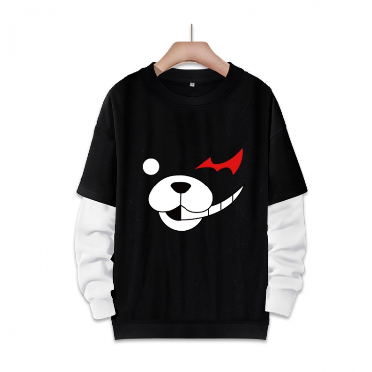 Dangan-Ronpa Anime fake two-piece thick round neck sweater from S to 3XL