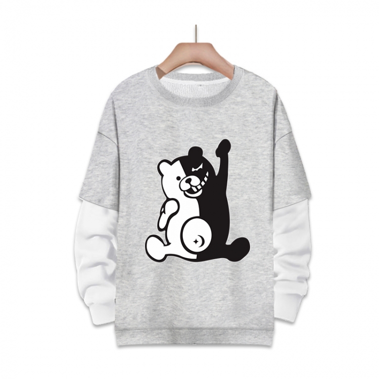 Dangan-Ronpa Anime fake two-piece thick round neck sweater from S to 3XL