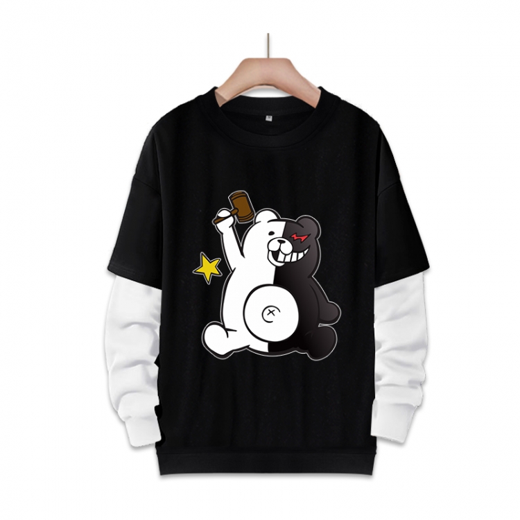 Dangan-Ronpa Anime fake two-piece thick round neck sweater from S to 3XL
