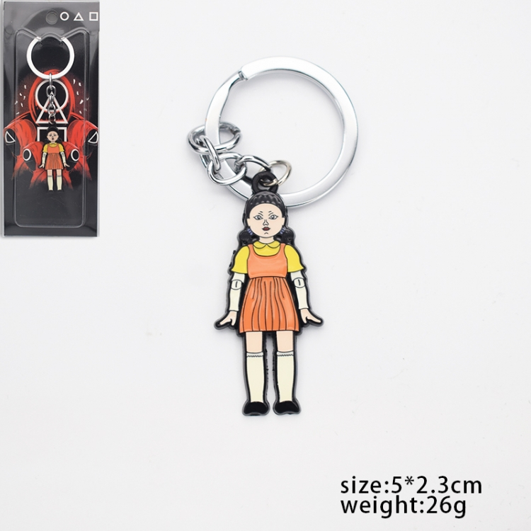 Squid game  cartoon keychain school bag pendant style A