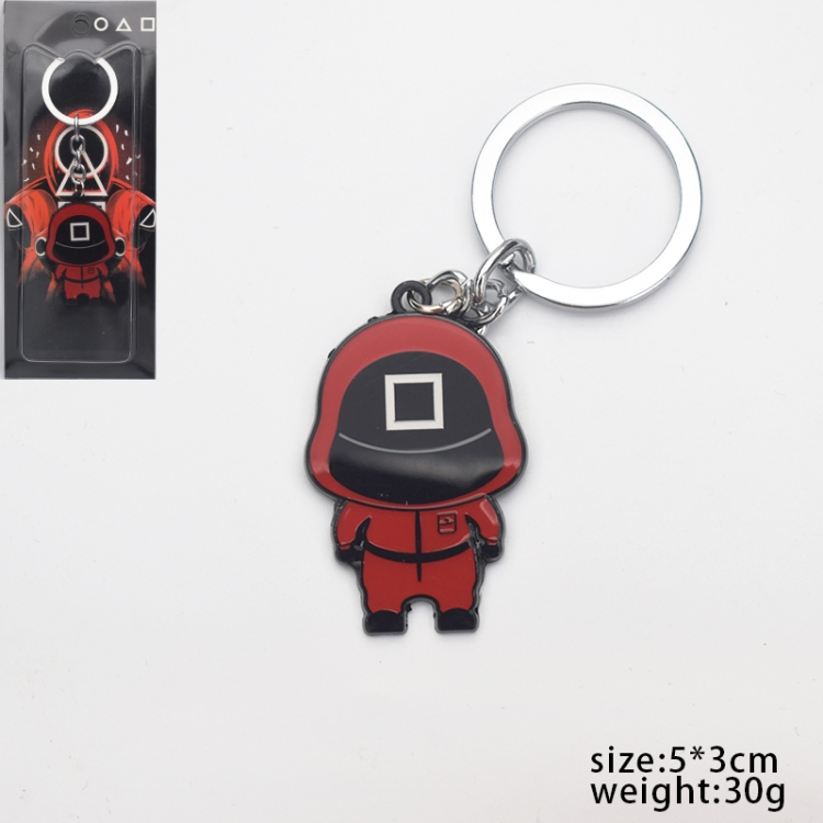 Squid game  cartoon keychain school bag pendant style C