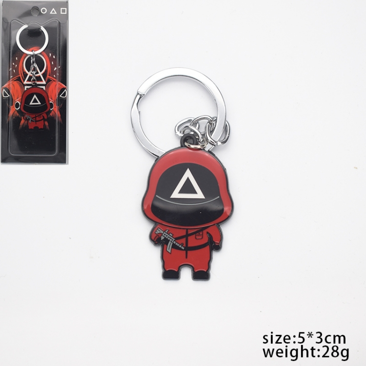 Squid game  cartoon keychain school bag pendant style B