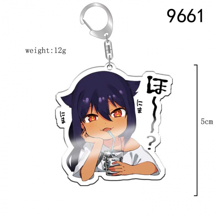 Master Gashi is not discouraged Anime acrylic Key Chain  price for 5 pcs  9661