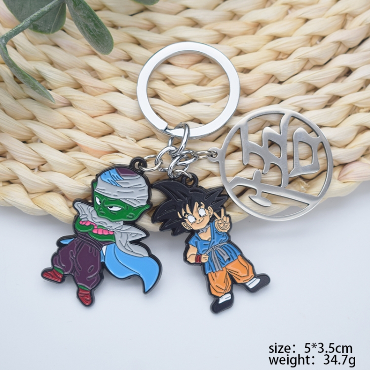 DRAGON BALL cartoon metal skewers Key Chain school bag pendant