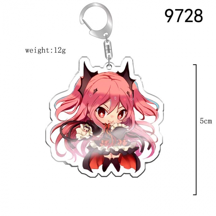 Seraph of the end  Anime acrylic Key Chain  price for 5 pcs 9728