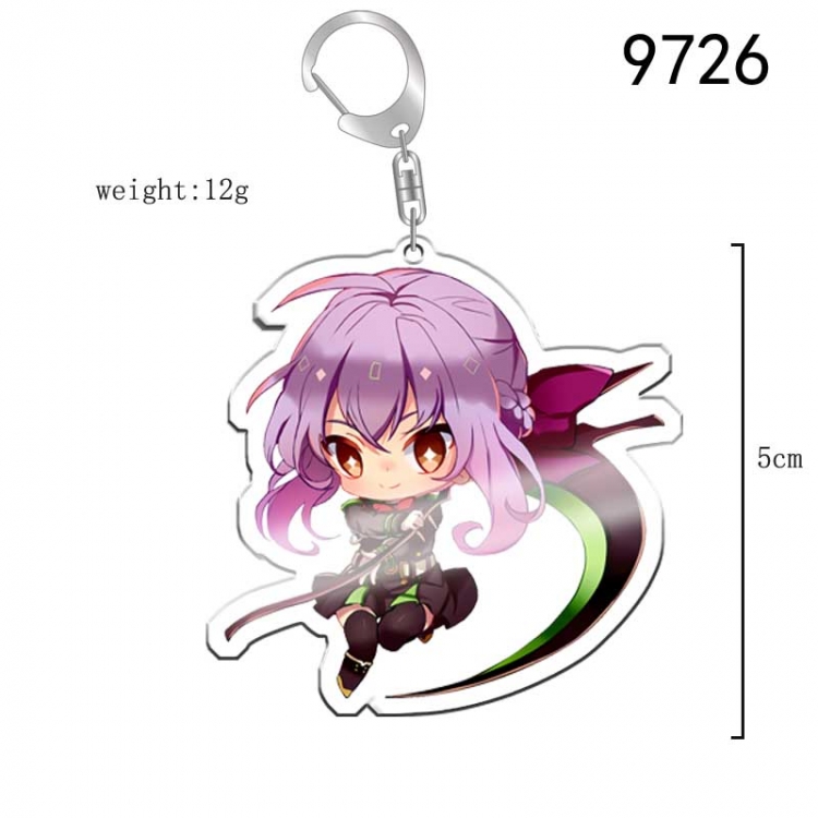 Seraph of the end  Anime acrylic Key Chain  price for 5 pcs 9726