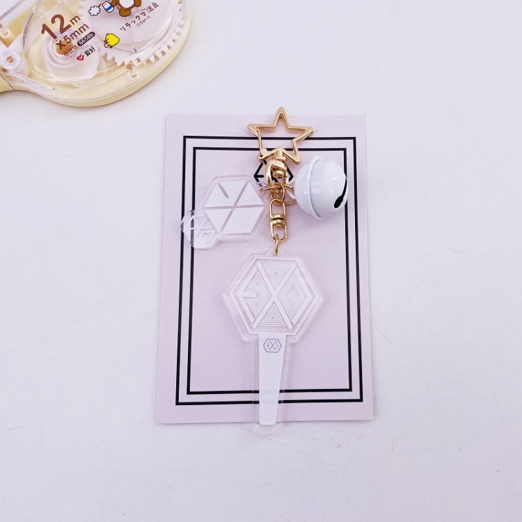 EXO Korean celebrities Bell type acrylic keychain pendant  price for 5 pcs YSK022-EXO