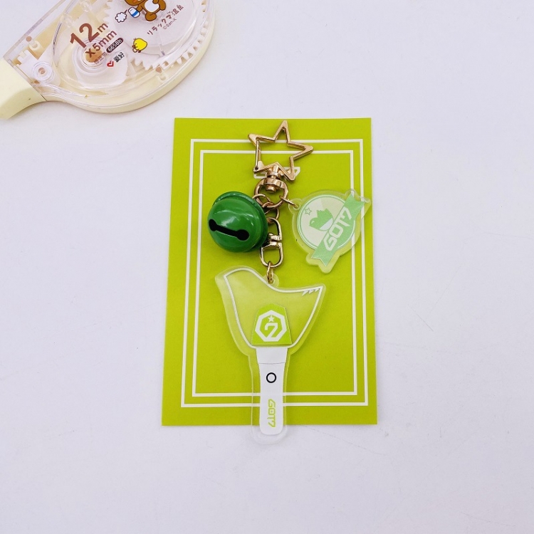 GOT7 Korean celebrities Bell type acrylic keychain pendant  price for 5 pcs  YSK022-GOT7