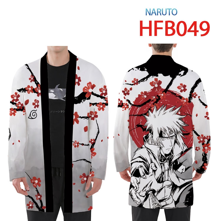 Naruto Anime Peripheral Full Color Long Kimono  from XS to 4XL HFB-049