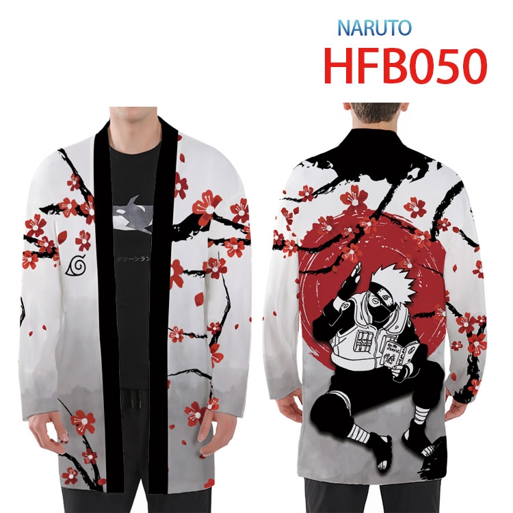 Naruto Anime Peripheral Full Color Long Kimono  from XS to 4XL HFB-050
