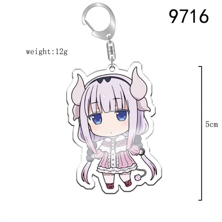 Miss Kobayashis Dragon Maid Anime acrylic Key Chain  price for 5 pcs 9716