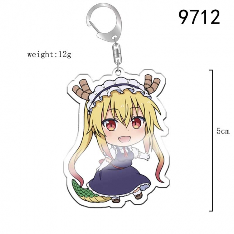 Miss Kobayashis Dragon Maid Anime acrylic Key Chain  price for 5 pcs 9712
