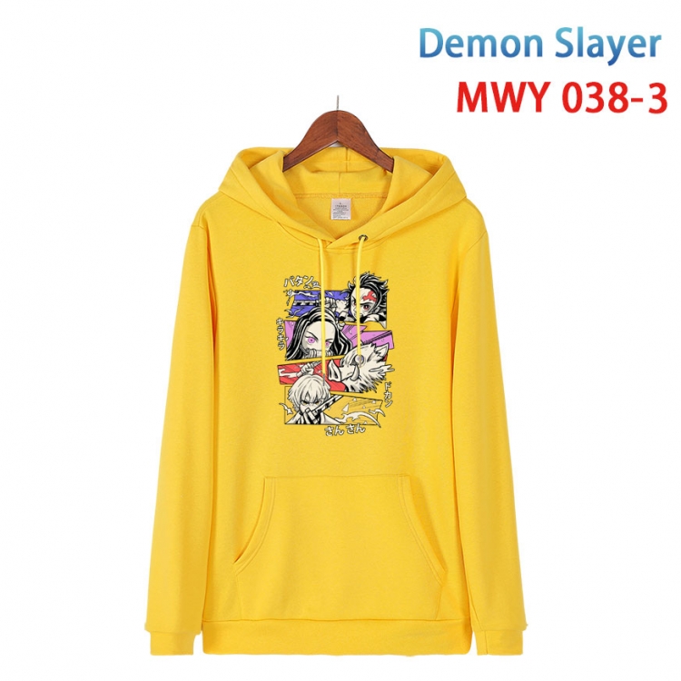 Demon Slayer Kimets Cotton Hooded Patch Pocket Sweatshirt   from S to 4XL MWY 038 3