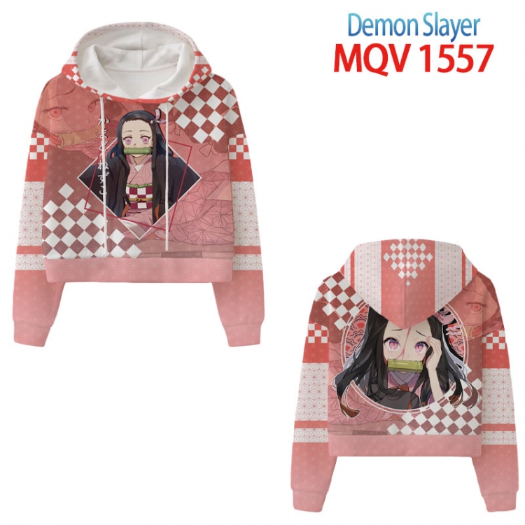 Demon Slayer Kimets Long Sleeve Zip Hood Patch Pocket Sweatshirt   from  XS to 4XL  MQV 1557