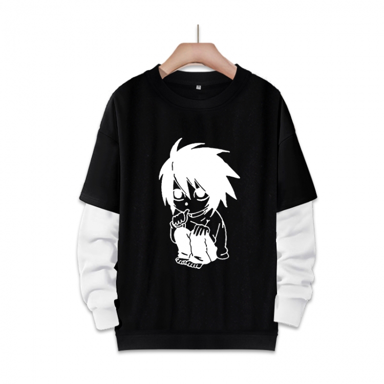  Death note Anime fake two-piece thick round neck sweater from S to 3XL