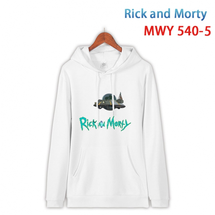 Rick and Morty Cotton Hooded Patch Pocket Sweatshirt from S to 4XL  WY-540-5