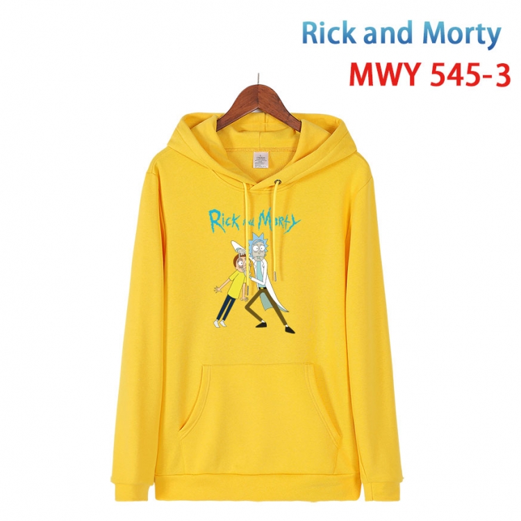 Rick and Morty Cotton Hooded Patch Pocket Sweatshirt from S to 4XL  MWY-545-3