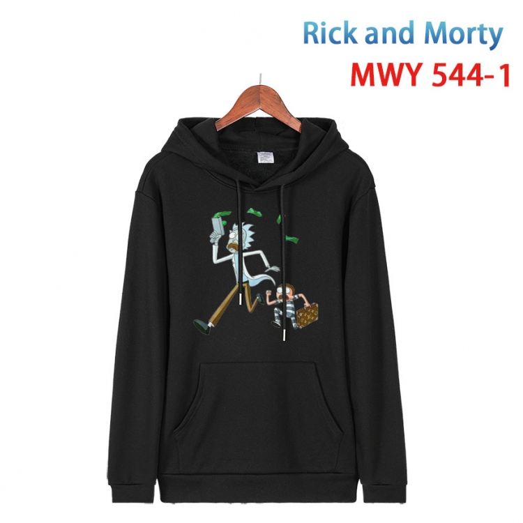 Rick and Morty Cotton Hooded Patch Pocket Sweatshirt from S to 4XL  MWY-544-1