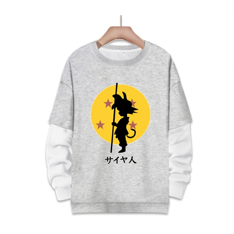 DRAGON BALL Anime fake two-piece thick round neck sweater from S to 3XL