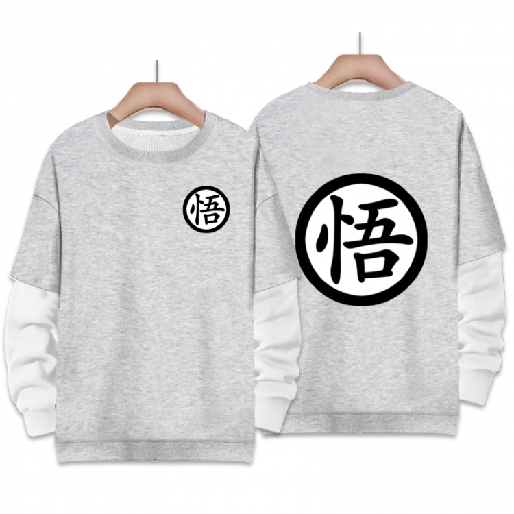 DRAGON BALL Anime fake two-piece thick round neck sweater from S to 3XL