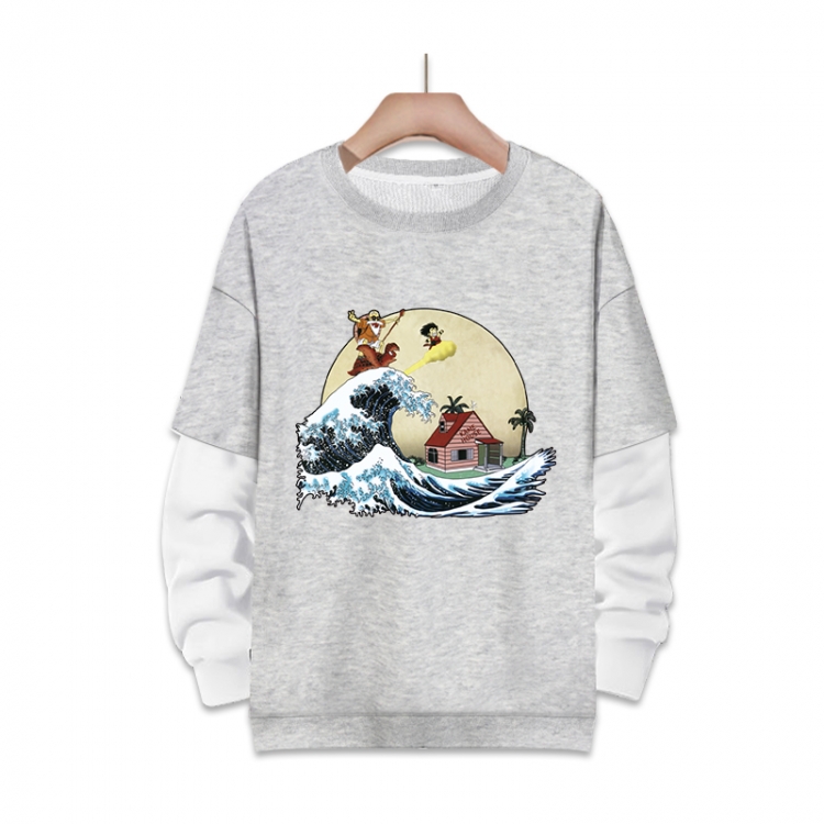 DRAGON BALL Anime fake two-piece thick round neck sweater from S to 3XL
