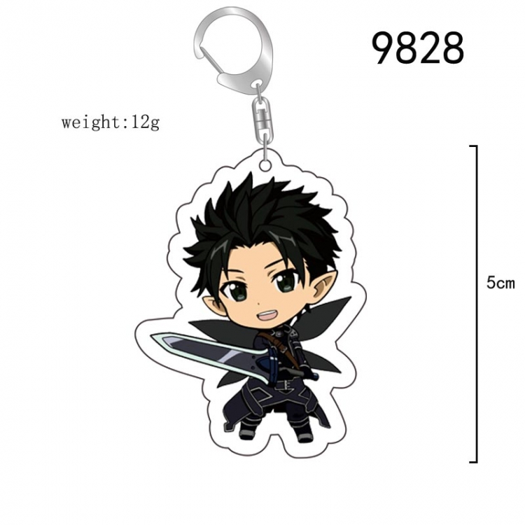 Sword Art Online Anime acrylic Key Chain  price for 5 pcs 9828