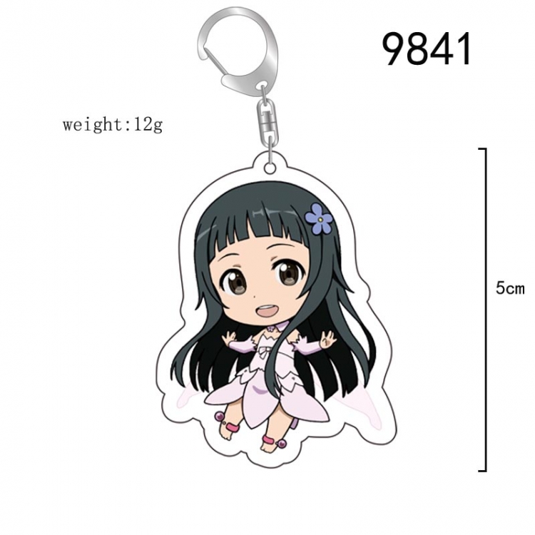 Sword Art Online Anime acrylic Key Chain  price for 5 pcs 9841