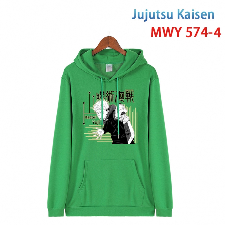 Jujutsu Kaisen Cotton Hooded Patch Pocket Sweatshirt from S to 4XL MWY-574-4