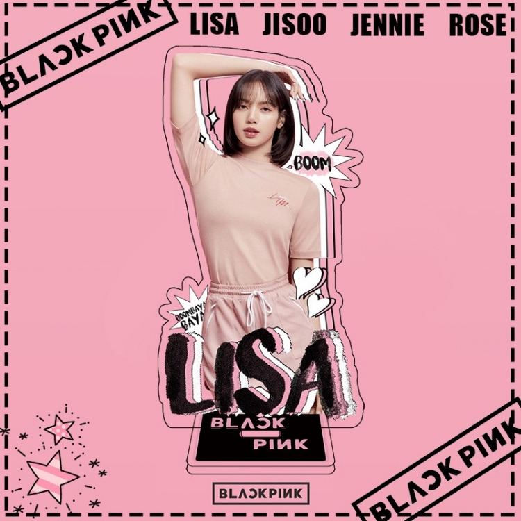 BLACK PINK  Movie star characters acrylic Standing Plates Keychain  51417