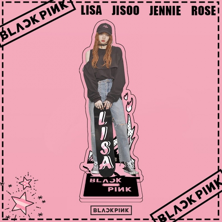 BLACK PINK  Movie star characters acrylic Standing Plates Keychain  51422