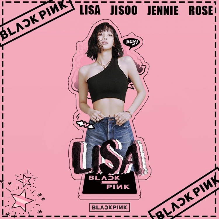 BLACK PINK  Movie star characters acrylic Standing Plates Keychain  51416