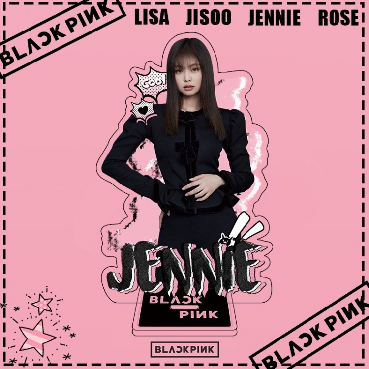 BLACK PINK  Movie star characters acrylic Standing Plates Keychain  51426