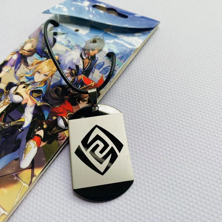 Genshin Impact  Anime Stainless Steel Necklace Pendant   329 price for 5 pcs