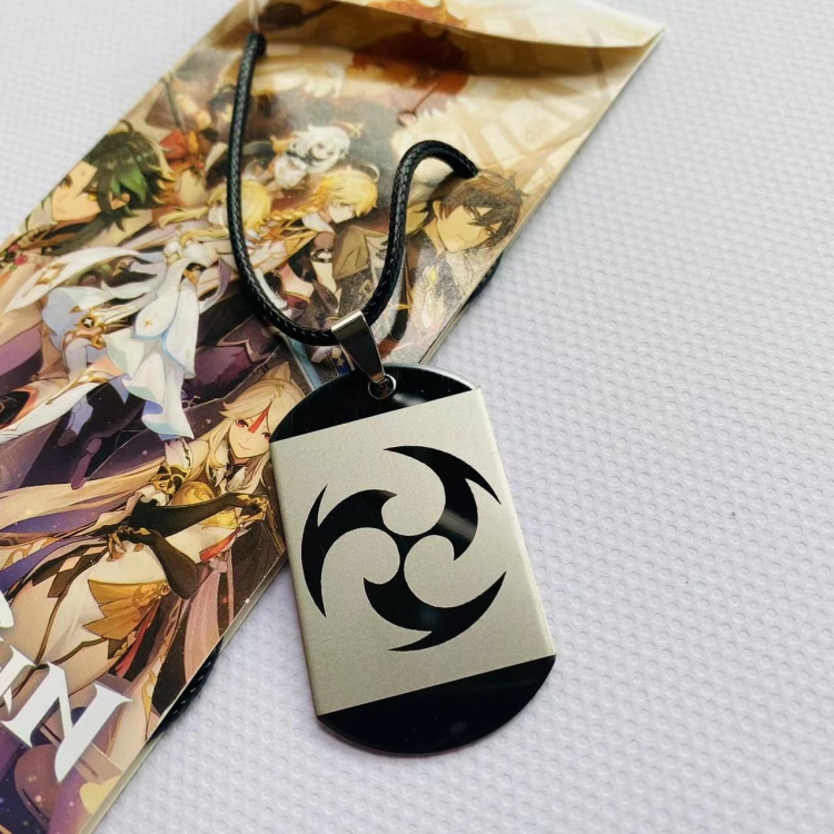 Genshin Impact  Anime Stainless Steel Necklace Pendant 347 price for 5 pcs
