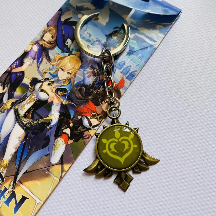 Genshin Impact  Animation metal keychain pendant 736 price for 5 pcs