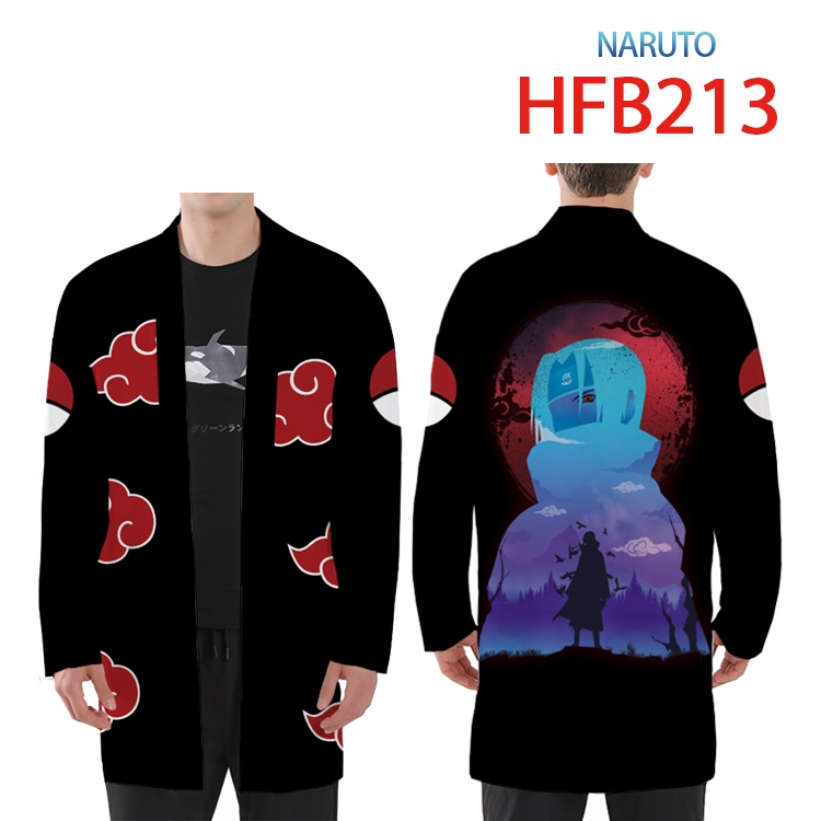 Naruto Anime Peripheral Full Color Long Kimono  from XS to 4XL   HFB-213