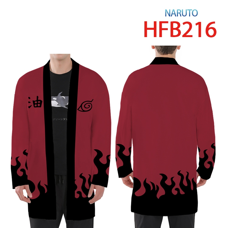 Naruto Anime Peripheral Full Color Long Kimono  from XS to 4XL   HFB-216