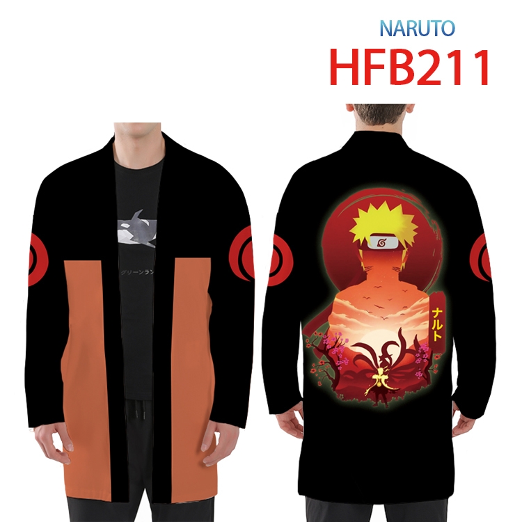Naruto Anime Peripheral Full Color Long Kimono  from XS to 4XL  HFB-211