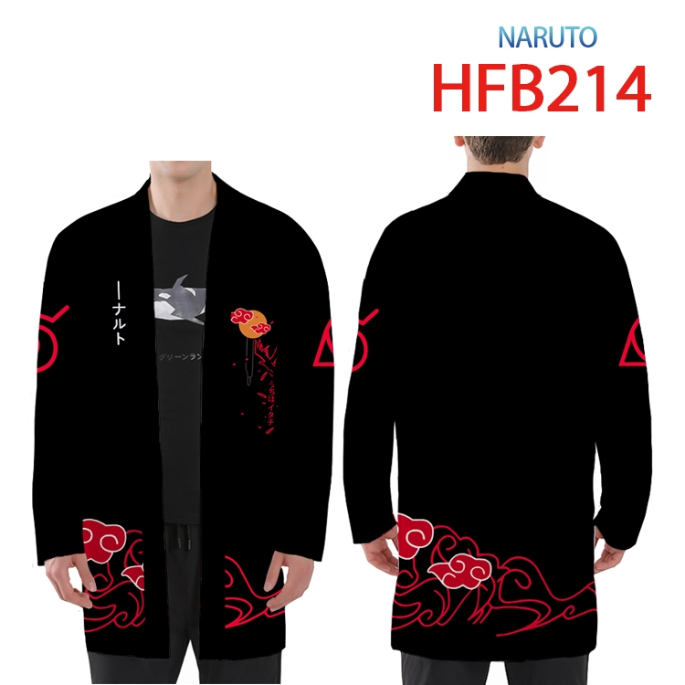 Naruto Anime Peripheral Full Color Long Kimono  from XS to 4XL  HFB-214