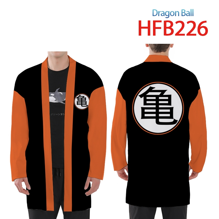 DRAGON BALL Anime Peripheral Full Color Long Kimono  from XS to 4XL HFB-226